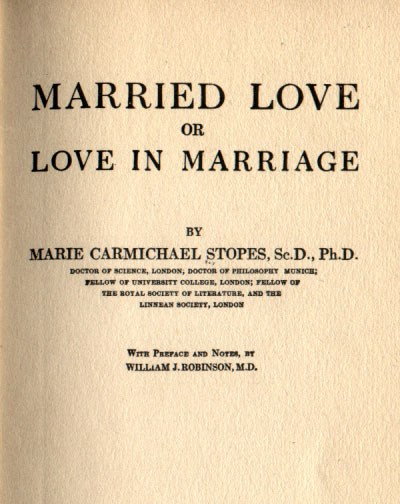 Viel Lärm um alles #1: Married Love